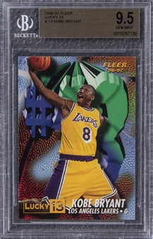 1996-97 Fleer #13 Kobe Bryant Lucky 13 Rookie Card - BGS GEM MINT 9.5